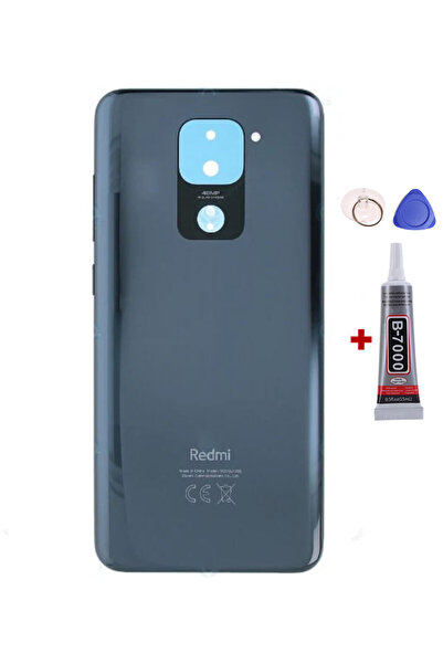 Yedcom Xiaomi Redmi Note 9 Siyah Arka Kapak Batarya Kapağı Pil Kapağı Yapışka...