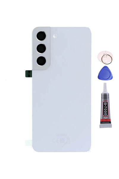 Yedcom Samsung S22 Beyaz Uyumlu Arka Pil Kapağı Batarya Kapağı 15ML Yapışkan ...