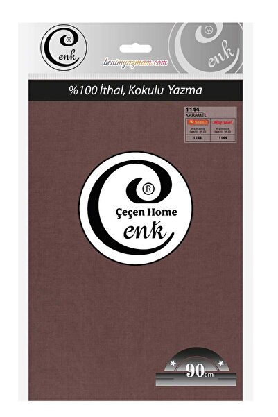 ÇEÇEN HOME وشاح مطرز بلون الكراميل 1144 مع حقيبة بلون واحد، وشاح رأس عالي الجودة من القطن المعطر