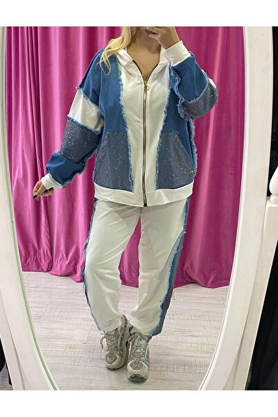 Kokostrendi طقم كوتلو كريستال ستون مزدوج - أبيض