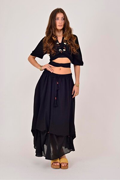 Park Moda An10729 Karmen Ham Bohem Skirt