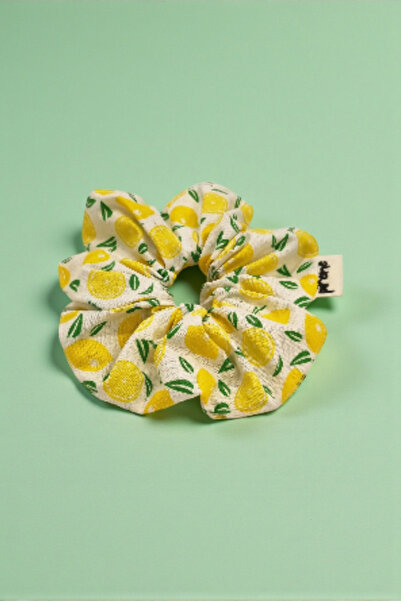 Pirene Lemon Drop Scrunchie, Elastic Hair Tie