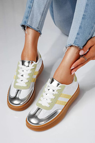 Zaira Adidasi dama verzi din material textil Anica #20813 - 40