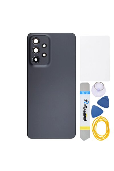 Yedcom Samsung A33 Kamera Camlı Siyah Uyumlu Arka Pil Kapağı Batarya Kapağı 1...