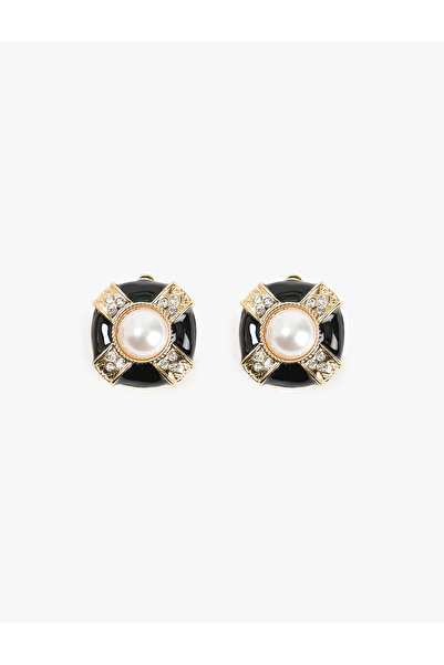 Koton Stone Detailed Pearl Geometric Earrings - X Melis Ağazat
