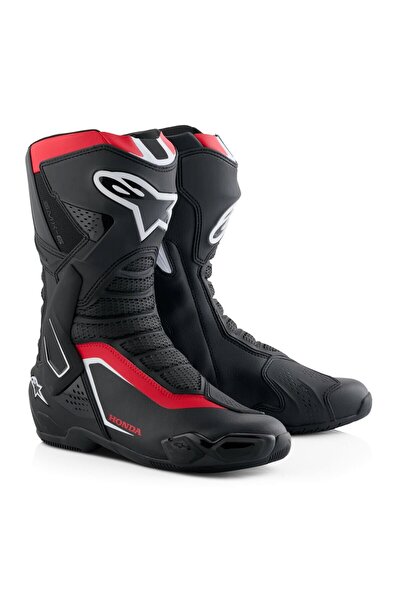 Alpinestars Honda SMX-6 V3 Korumalı Motosiklet Botu Siyah Kırmızı Beyaz