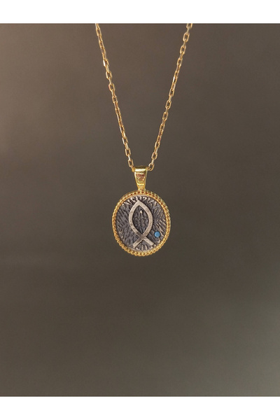 TREND Gümüş Balık Kolye, Mini Balıklı Kadın Kolye, Hediyelik Kadın Kolye