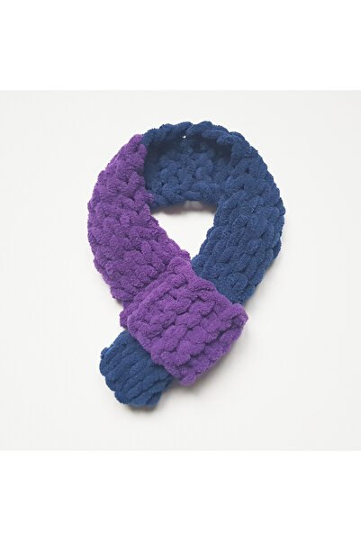 Blanosic Fular pentru caini, Blanosic, Lucrat manual, Bleumarin-Violet, S