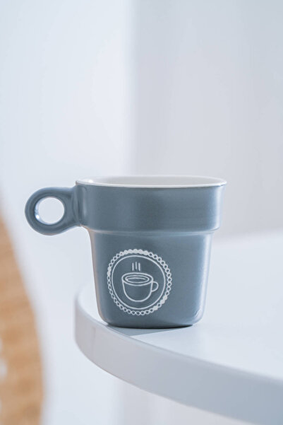 ACAR Ruby Porcelain Espresso Cup Gray - 90 ml