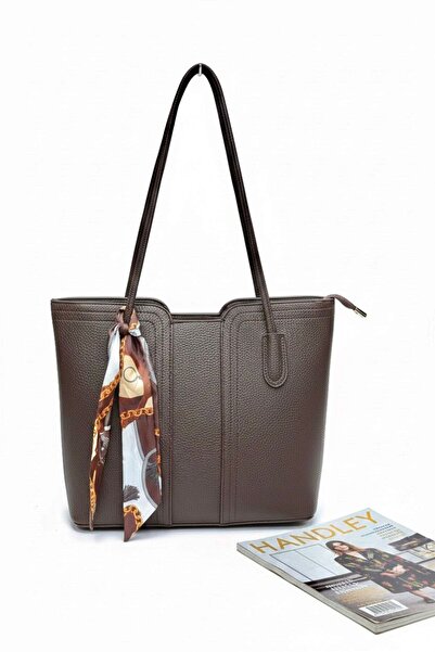 Handley Geantă de umăr elegantă pentru femei, cu detalii tip eșarfă