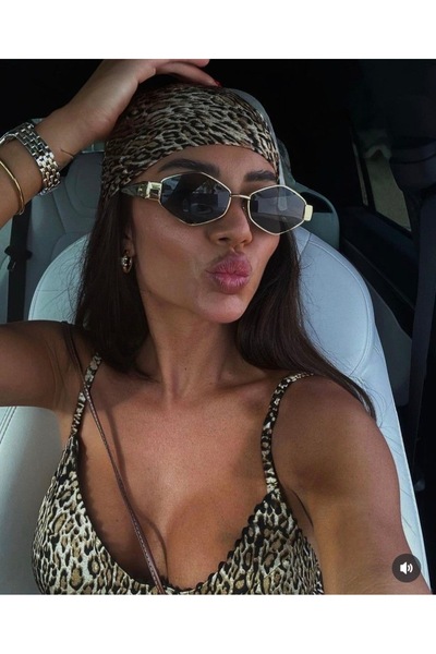 LOOKUP Sunglasses Uv400 Protection Women's Gold New Season Cat Eye with Case and Cleaning Cloth as a Gift