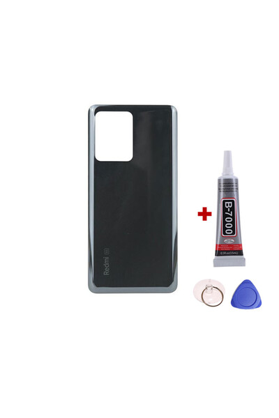 Yedcom Redmi Note 12 Pro Plus 5G Siyah Arka Pil Kapağı Batarya Kapağı 15ML Ya...
