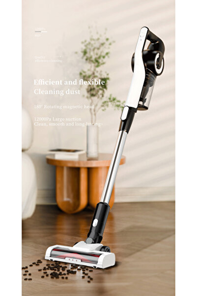 Yallabena مكنسة كهربائية يدوية لاسلكية 18.5 فولت، 150 واط، بدون كيس، تعمل بنظ...