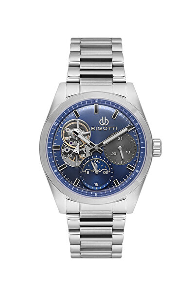 Bigotti ساعة يد رجالية أوتوماتيكية بسوار فضي من الفولاذ L-BG.1.10693-3