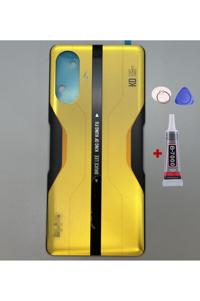 Yedcom Poco K40 Gaming Sarı Arka Pil Kapağı Batarya Kapağı 15ML Yapışkan Ve A...
