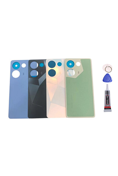 Yedcom Tecno Camon 20 Pro Siyah Arka Pil Kapağı Batarya Kapağı 15ML Yapışkan ...