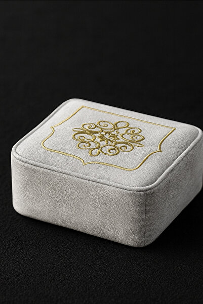 Teksev Laura Kadife Gold Nakışlı Hurç Küçük Boy (30x35x15 cm) Çeyizlik Nişan ...