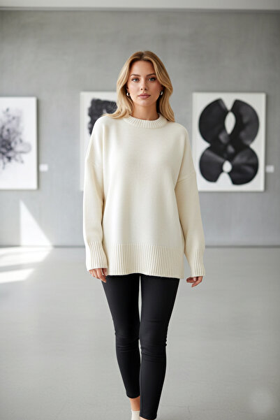 Kirazgym Women's Ribbed Oversized Sweater