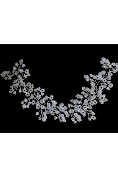 Butik Lena تاج شعر العروس مزين بالخرز والأحجار