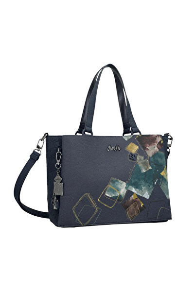 Anekke Poșetă casual, de damă, 41771-224, bleumarin, piele