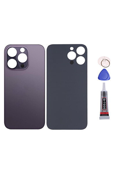 Yedcom Iphone 14 PRO MAX Mor Uyumlu Arka Pil Kapağı Batarya Kapağı 15ML Yapış...