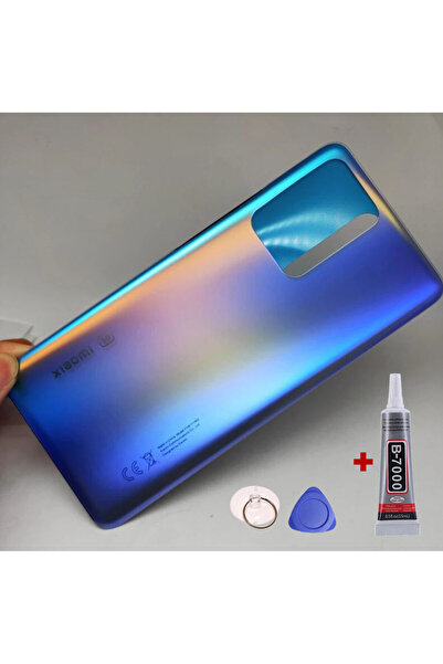 Yedcom Mi 11T Pro Mavi Arka Pil Kapağı Batarya Kapağı 15ML Yapışkan Ve Aparat...