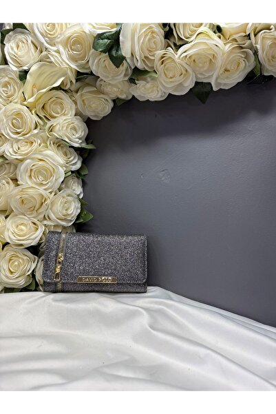 MİOSSA Women's Gray Glitter Wallet