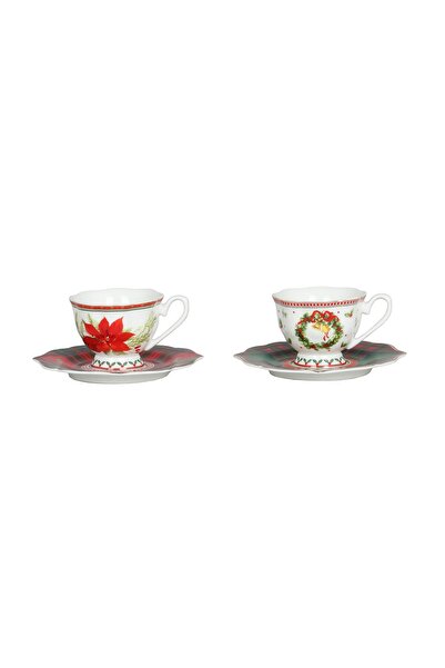 Lucky Art Merrilyn Bone 2-Piece Coffee Cup Set