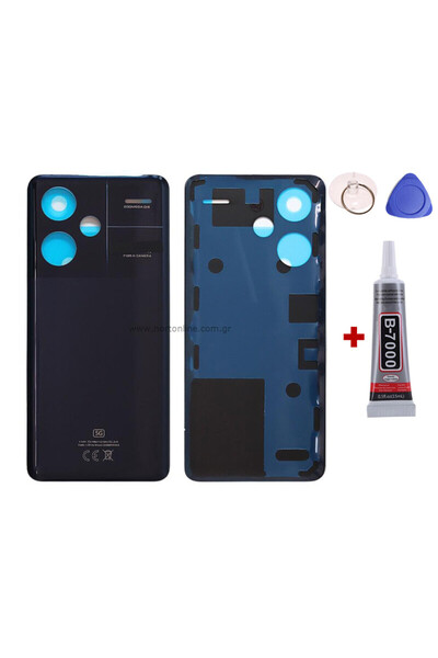 Yedcom Xiaomi Redmi Note 13 Pro Plus 5G Siyah Arka Kapak Batarya Kapağı Pil K...