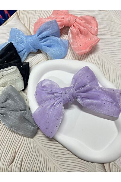 EyER Shoping Αυτόματη πόρπη από τούλι και πέτρα μωβ