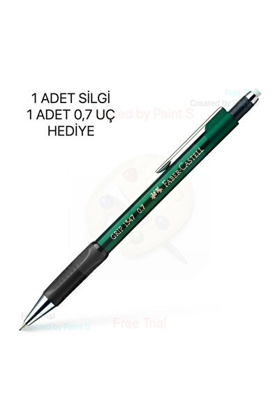 Faber Castell Versatil 1347 Uçlu Kalem 0.7 mm YEŞİL - 1 ADET SİLGİ 1 ADET UÇ ...