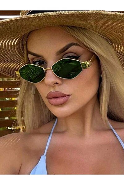 LOOKUP Sunglasses Uv400 Protection Women's Gold New Season Cat Eye with Case and Cleaning Cloth as a Gift