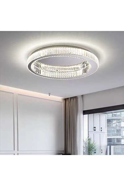 ALC-Shop LED chandelier with remote control and crystal VERTUS 31W, 49cm, Cold/Warm/Neutral light, Dimmable, Chrome