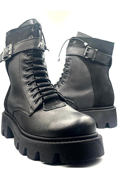 Devicov Women's Genuine Leather Boots with Thick Soles – Urban Model, Made in...