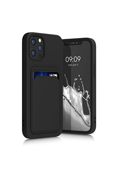 KWmobile Θήκη για iPhone 12 / iPhone 12 Pro, Σιλικόνη, Μαύρη, 55112.01