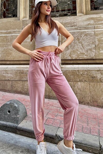 BİRBEYSTORE Ženske donje delove pidžame zima Somot tkanina struka, elastične ...