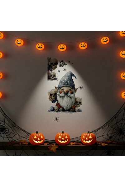 Epilons Gothic Dwarf and Skull Halloween Wall Sticker Set