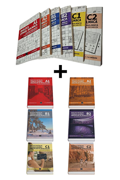 ZUGZWANG 6'lı Bakışımlı Kalın Okuma Kitapları + 6lı İngilizce Öğreten Çengel Bulmaca | 12'li SET