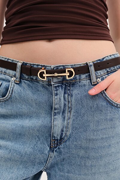 Versla Uzun Pimli Tokalı İnce Kadın Kemer, Pantolon Kemeri, Ceket Kemeri, Göm...