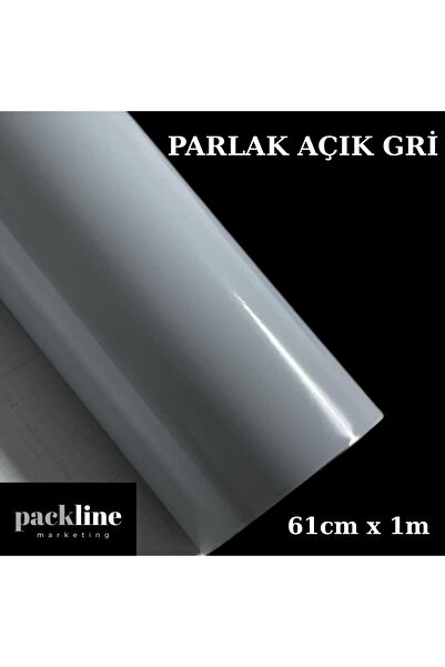 Packline Marketing Glossy Light Grey Cabinet Veneer Foil Self Adhesive 61cm X...