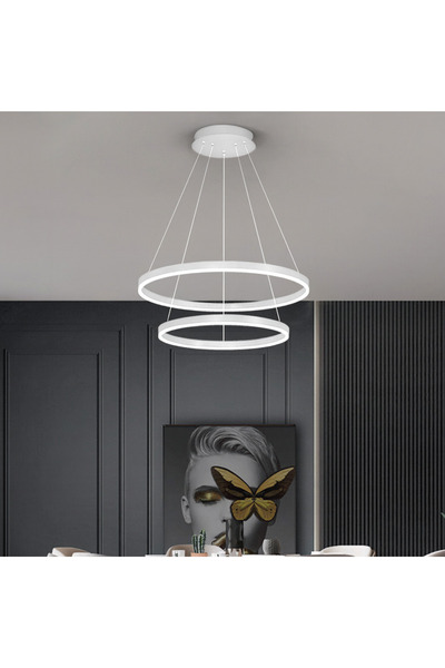 ALC-Shop LED pendant chandelier with remote control CASIANA 41W, 2 Circles, C...