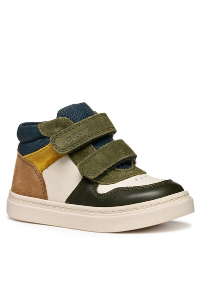 Geox Sneakers Boys Lt Ivory/Dk Green B Nashik B465NA 0852