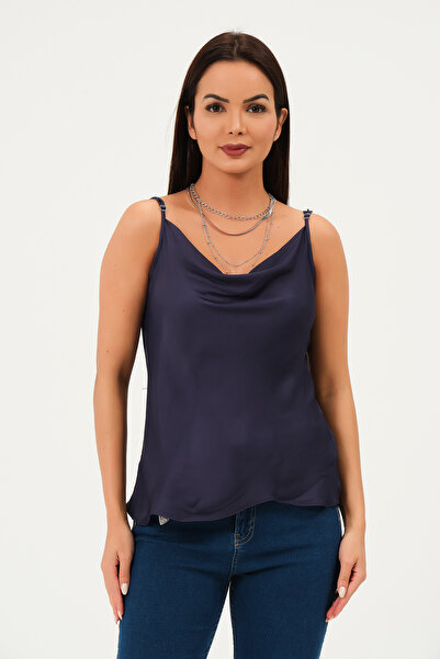 Shahiqa Degaje Yakalı Saten Yüzeyli Şık Bluz