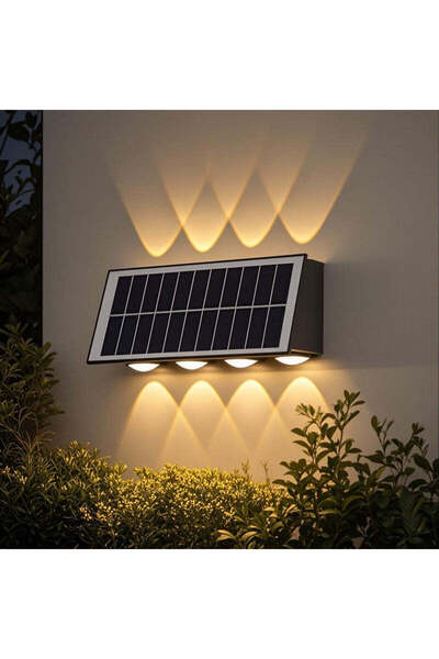 ALC-Shop Aplica LED Exterior Solaris, 8 Surse de lumina, Lumina Calda, Negru