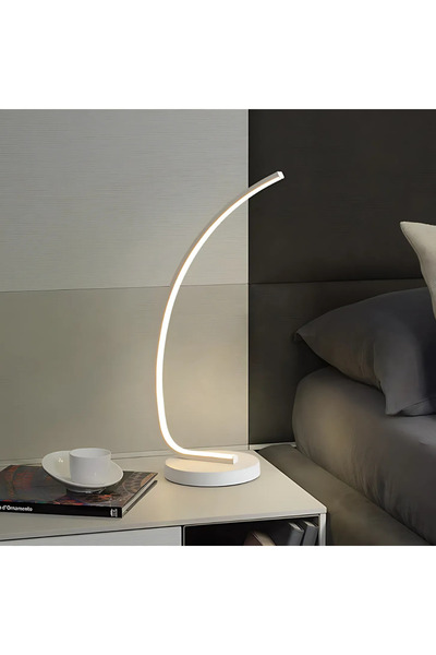 ALC-Shop Veioza LED Nemesis, 10W, Lumina Rece/Calda/Neutra, Metal si Acril, Alb