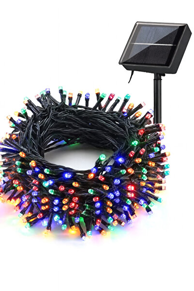ROVERIM Instalatie solara decorativa, Exterior, Incarcare solara, 10 m, 100 LED-uri, Multicolor