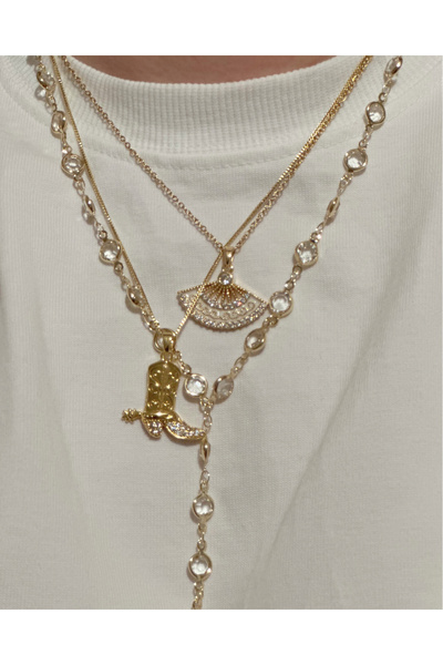 Deesse Latelier BEYAZ YELPAZE KOLYE