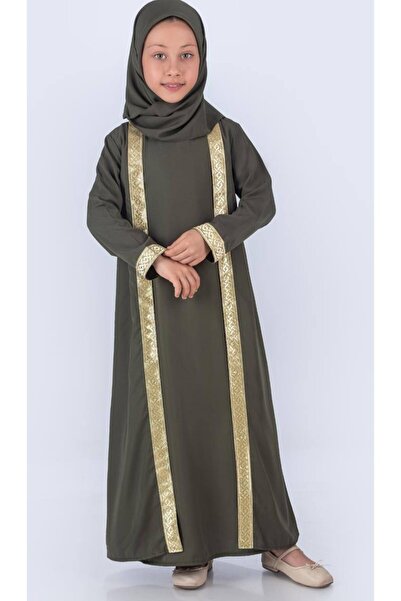 renkli diyar Girls' Prayer Dress with Scarf