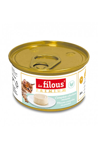 Les Filous Hrană umedă pentru pisici, mousse de pui și ou, 6 x 85 g