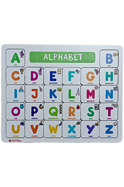 gift plus لغز لوحة تعلم الأبجدية الإنجليزية - الحروف الملونة والكلمات المصورة